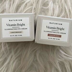 NIB Naturium VITAMIN BRIGHT ILLUMINATING EYE CREAM $44 duo (2) includes both